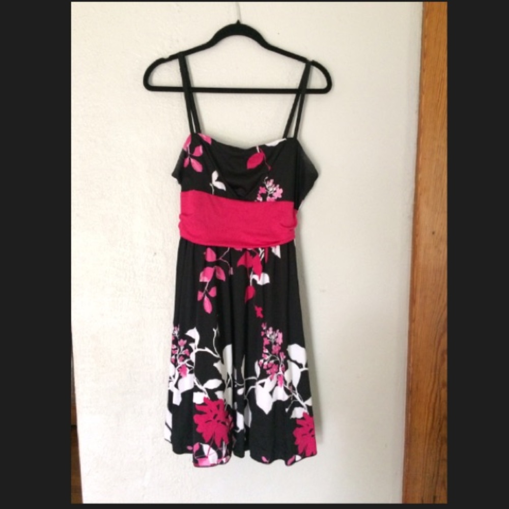 Black and Floral Business Casual Dress